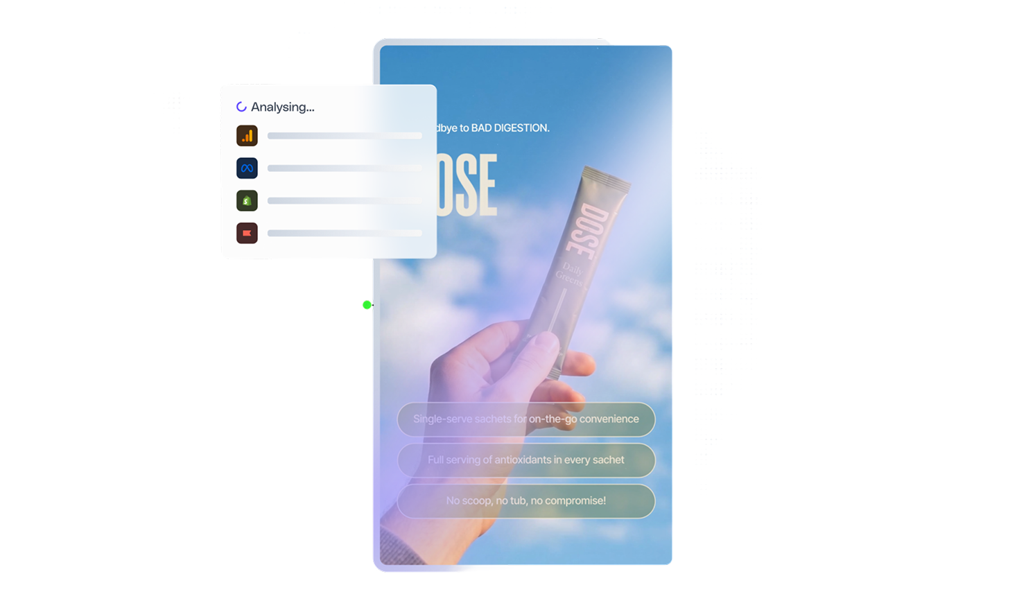 Ad data and product interface preview
